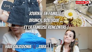 ⌜VLOG⌝ Journée en famille brunch boutique Et la fameuse rencontre  Haul Calzedonia Zara  👙 [upl. by Suiradel]