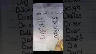 Write letters with DD letters in english [upl. by Carder]