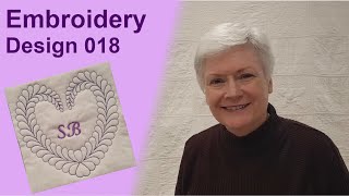 Combine Embroidery with Quilting with your Embroidery Machine  Design 018 [upl. by Trinetta]