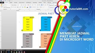 Cara mudah membuat jadwal piket di word [upl. by Amri]