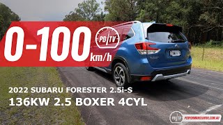 2022 Subaru Forester 0100kmh amp engine sound [upl. by Hagai]