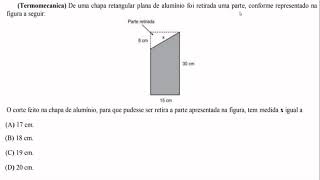 Termomecanica De uma chapa retangular plana de alumínio foi retirada uma parte conforme [upl. by Amr]