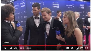 Full Red Carpet Show Djokovic Vonn amp Wenger arrive at the Laureus World Sports Awards [upl. by Lyris]