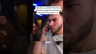 Adin Ross Solves Filming Issue in 10 Secs with One Call to Manager [upl. by Balbinder812]