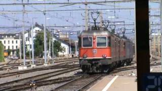 SBB Re 66 quot11612 Regensdorfquot amp quot11684 Uznachquot fahren vorbei [upl. by Normalie]