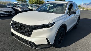 2024 Honda CRV SportL Hybrid  Platinum White Pearl  Walkaround [upl. by Sulecram]