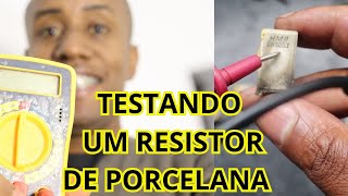 Como testar um resistor de porcelana e saber se está bom Código de cores de resistor de porcelana [upl. by Dygert]