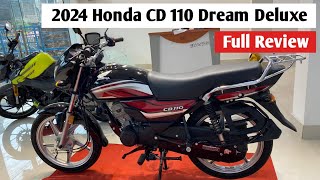 2024 Honda CD 110 Dream Deluxe Bs6 Full Review  Mileage  On Road Price  Features [upl. by Htbazile]