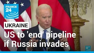 Biden vows to end Nord Stream 2 pipeline if Russia invades Ukraine • FRANCE 24 English [upl. by Erdnaek]