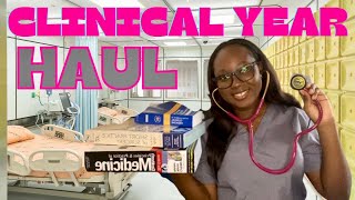 CLINICAL YEAR HAUL WHAT TO BUY BOOKS EQUIPMENTS ACCESSORIES amp MORE [upl. by Macknair]