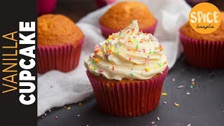 ভ্যানিলা কাপকেক  Fluffy Vanilla Cupcakes  Simple Vanilla Cupcake Recipe [upl. by Cece]