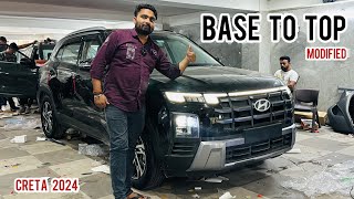 New Hyundai Creta 2024 🔥 E Base model modified with Hyundai Genuine Accessories at Nikku Car Decor [upl. by Okime]