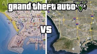 GTA 5 LOS SANTOS VS LOS ANGELES COMPARISON [upl. by Ymmor]