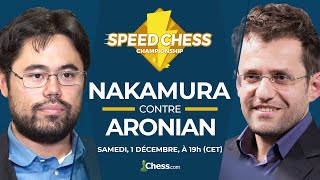 Le match de Speed Chess Championship opposant Hikaru Nakamura à Levon Aronian [upl. by Eehc]