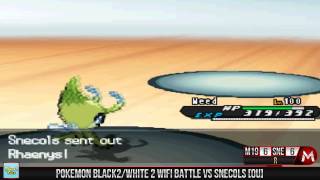 Pokemon Black amp White 2 WiFi Battle Mulvone19 vs Snecols OU [upl. by Lebyram]