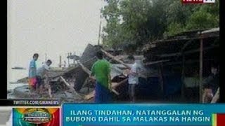 BP Ilang tindahan sa Tagbilaran Bohol natanggalan ng bubong dahil sa malakas na hangin [upl. by Gnart]