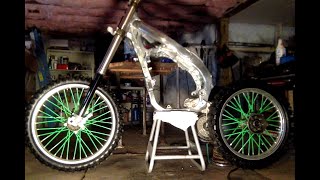 Install spokes skins on dirt bikes [upl. by Ahtnicaj]