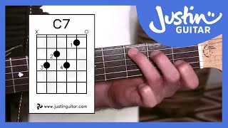 G7 C7 B7 Chords Guitar Lesson BC141 Guitar for beginners Stage 4 [upl. by Itsuj275]