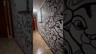 Graffiti Art Painting In Wall [upl. by Ahsenyl]