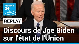 Dans son discours sur létat de lUnion un Joe Biden féroce sen prend à Donald Trump [upl. by Dnilazor]