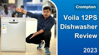 Best Dishwasher in 2023  Crompton Voila 12PS Dishwasher  Detailed Review [upl. by Kissner]