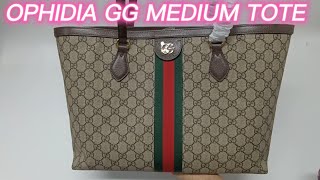 GUCCI GG Supreme Ophidia Medium Tote Review [upl. by Niu423]