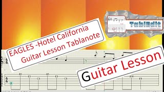 Eagles Hotel California Guitar Lesson Tablanote 18 06 2024 [upl. by Eula]