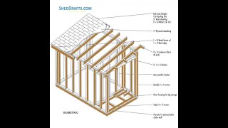 6x10 Lean To Firewood Storage Shed Plans Blueprints [upl. by Harley]