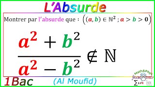 Raisonnement par labsurde  Logique Mathématique 1 Bac SM SEX Exercice 14 [upl. by Einnahpets]