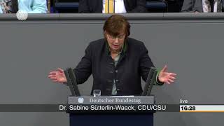 Sabine SütterlinWaack Aktuelle Stunde zu dem Thema Ehe für alle Bundestag 08032017 [upl. by Selim]