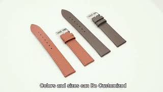 genuine leather watch leather strap 22mm 20mm custom watch straps leather Smooth watchstrap [upl. by Dilaw457]