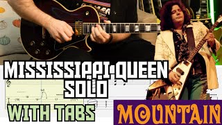 MISSISSIPPI QUEEN SOLO  LESLIE WEST MOUNTAIN WITH TABS [upl. by Pontus]