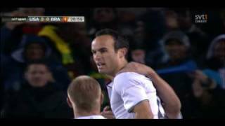 Landon Donovan Fantastic Goal 20  USA vs Brazil  Confederations Cup Final 2009 [upl. by Ilyah]