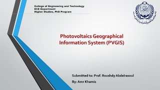 PVGIS Application [upl. by Zeena25]