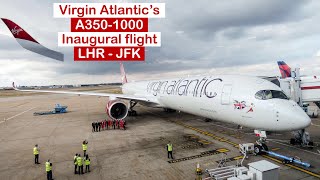 Inaugural flight  Virgin Atlantic’s newest A3501000 first flight London Heathrow to New York JFK [upl. by Oriel]