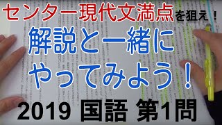 センター試験2019解説【国語現代文】第１問 [upl. by Nrol]