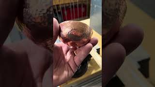 Used a ball pein hammer to add texture to this copper bowl [upl. by Naida914]