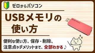 【パソコン初心者】これで安心♪USBメモリの使い方【ゼロからパソコン】 [upl. by Gurl]