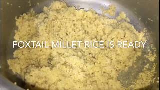 How to cook foxtail millet in a pressure cooker  కొర్రల అన్నం [upl. by Odraleba]