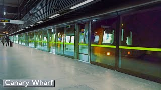 Canary Wharf  Jubilee line  London Underground  1996 Tube Stock [upl. by Cummine699]