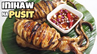 INIHAW NA PUSIT GRILLED STUFFED SQUID RECIPE [upl. by Aelat]