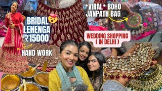 We got BRIDAL Lehenga under ₹15000 at Chandni chowk  Wedding Shopping in DELHI  Shalini Mandal [upl. by Arlena]