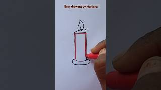 Colourful candle easy drawing How to draw a easy candle drawing shorts drawing viralsong art [upl. by Refotsirc]