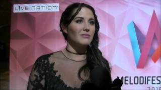 Melodifestivalen 2016 Final Interview with Molly Sanden 20160309 [upl. by Urion]