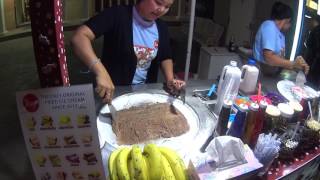 Icecream making in Thailand on the Street [upl. by Swithin233]