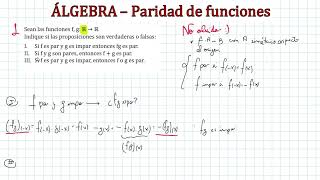 Paridad de funciones [upl. by Eittel]