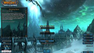 HD WoW  Wrath of the Lich King Login Screen HD [upl. by Oam]