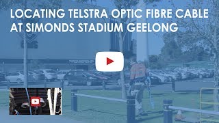 Locating Telstra optic fibre cable at Simonds Stadium Geelong [upl. by Tennos]