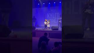 4 year old goes on stage to sing A Million Dreams with her Daddy [upl. by Ayatal]