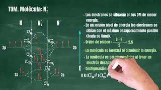 102 Teoría de Orbitales Moleculares Molécula N2 [upl. by Luhey607]